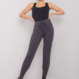 Graphite sweatpants with zippers Cindy RUE PARIS