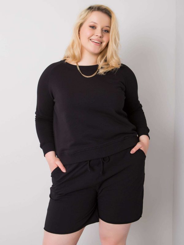 Winnie Plus Size Black Shorts