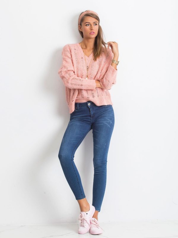 RUE PARIS Pink Aston sweater