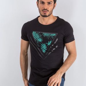 Black Men's T-Shirt Triangle