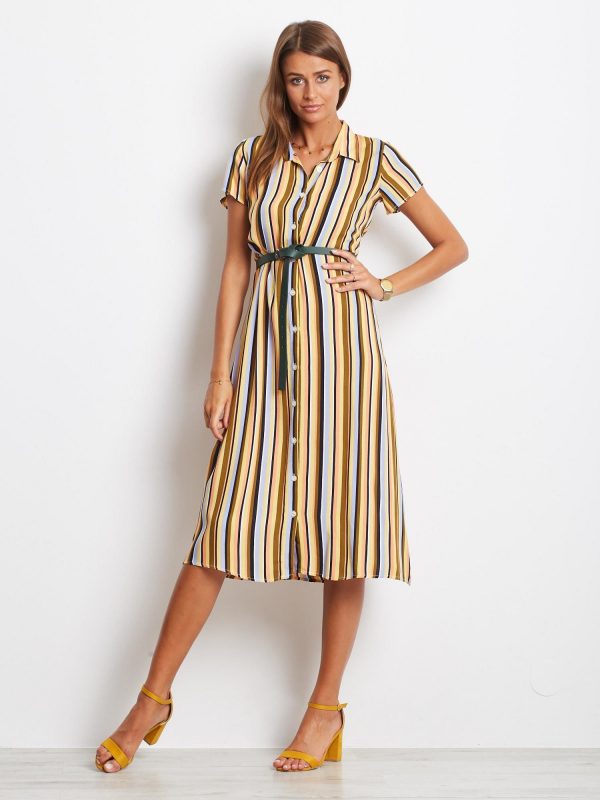 Light Yellow Stripes Dress