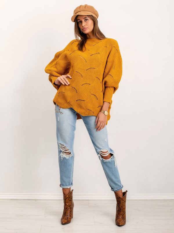 Mustard Sweater Poncho