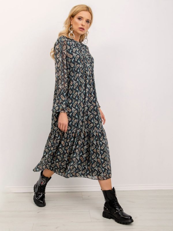 BSL Black Patterned Dress