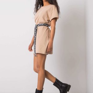 Camel tunic with strap Quisha