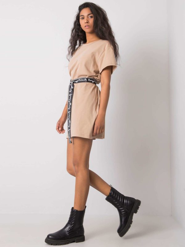 Camel tunic with strap Quisha