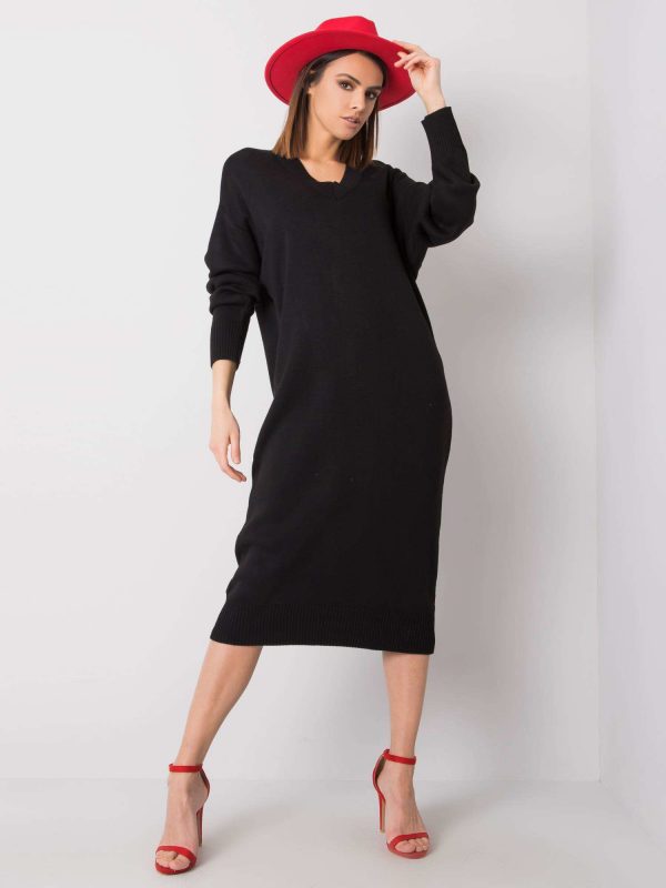 Black knitted dress Amrita RUE PARIS