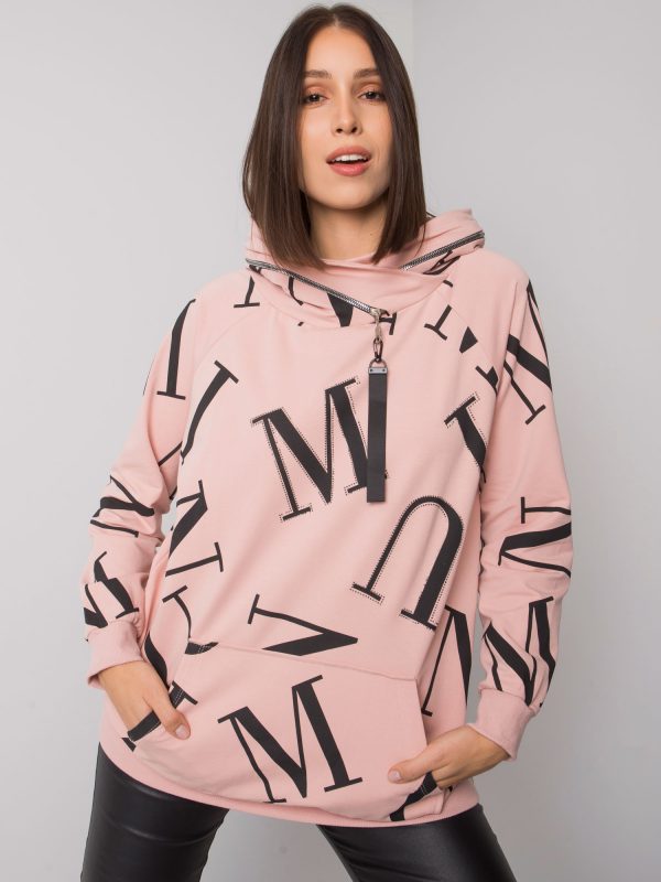 Indi Dirty Pink Plus Size Cotton Sweatshirt