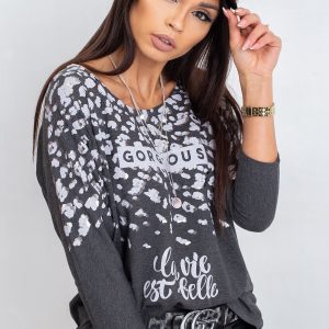 Dark Grey Blouse Belle