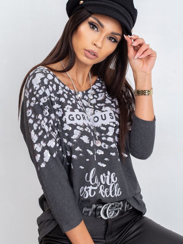 Dark Grey Blouse Belle