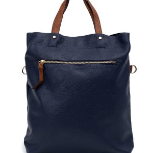 Navy blue city bag with detachable strap