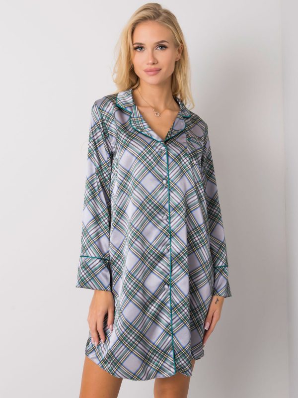 Grey Long Sleeve Nightgown