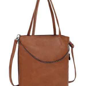 Brown large bag made of eco leather LUIGISANTO