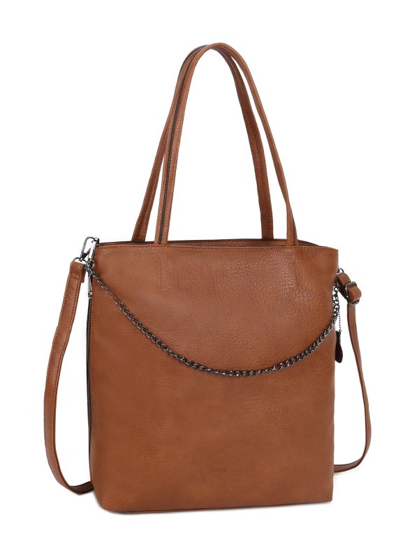 Brown large bag made of eco leather LUIGISANTO