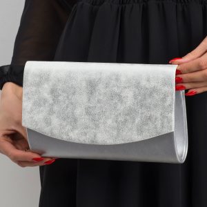 Silver small clutch bag