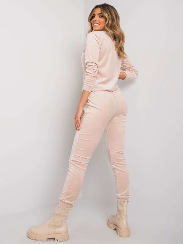 Light beige velour set Brenda RUE PARIS