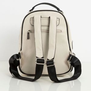 Cream eco leather backpack