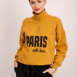 BSL Mustard sweatshirt with inscription