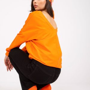 Orange-black tracksuit tunka with print