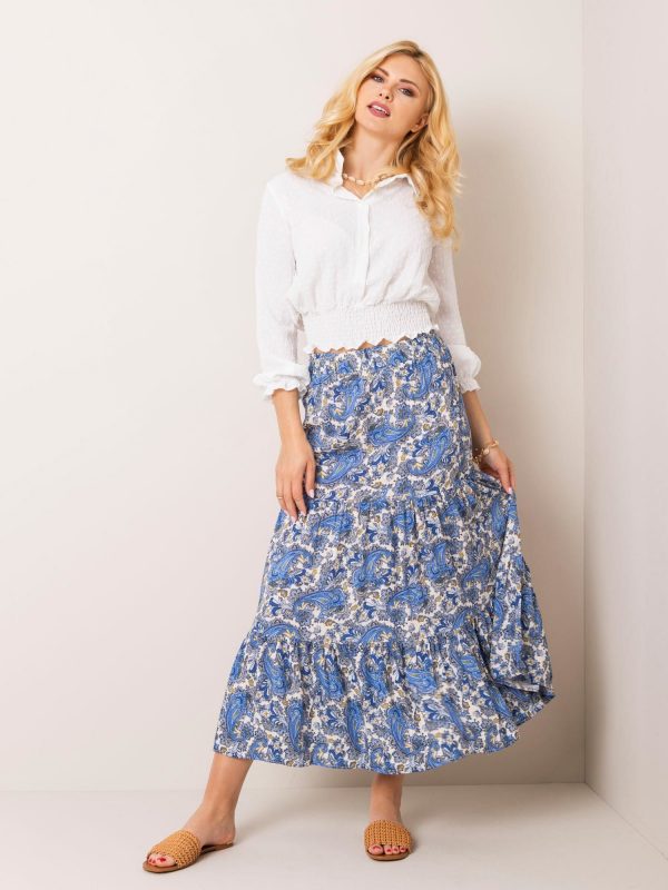 Blue skirt Paisley RUE PARIS