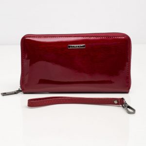 Burgundy patent leather wallet