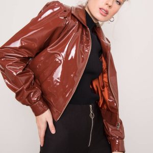 Brown lacquered jacket BSL