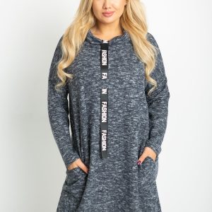 Navy blue tunic plus size Fairy