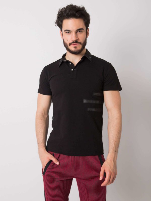 Vincent Men's Black Polo Shirt