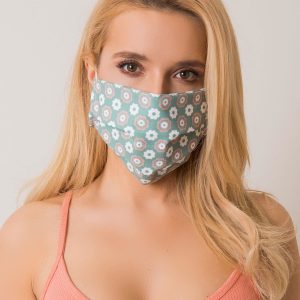 Dark green cotton mask