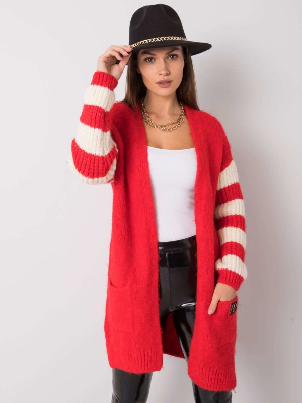 Red cardigan Amore RUE PARIS