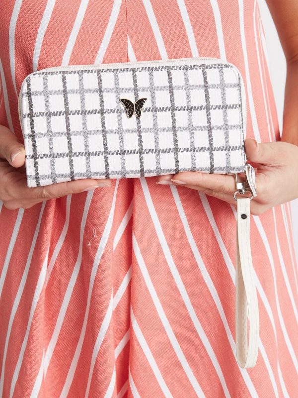 Pale Pink Checkered Wallet