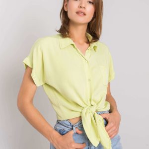 Light green blouse with tie Marisol