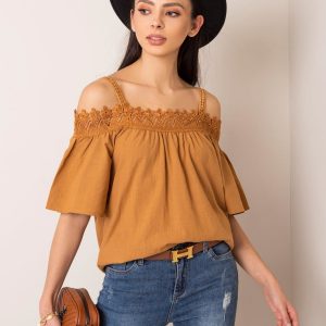 Jill RUE PARIS light brown blouse