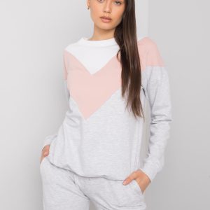 White and dirty pink sweatsuit set Hilda