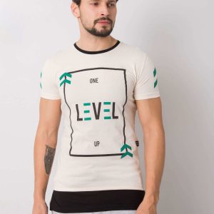 Cream T-shirt for men with Cole print