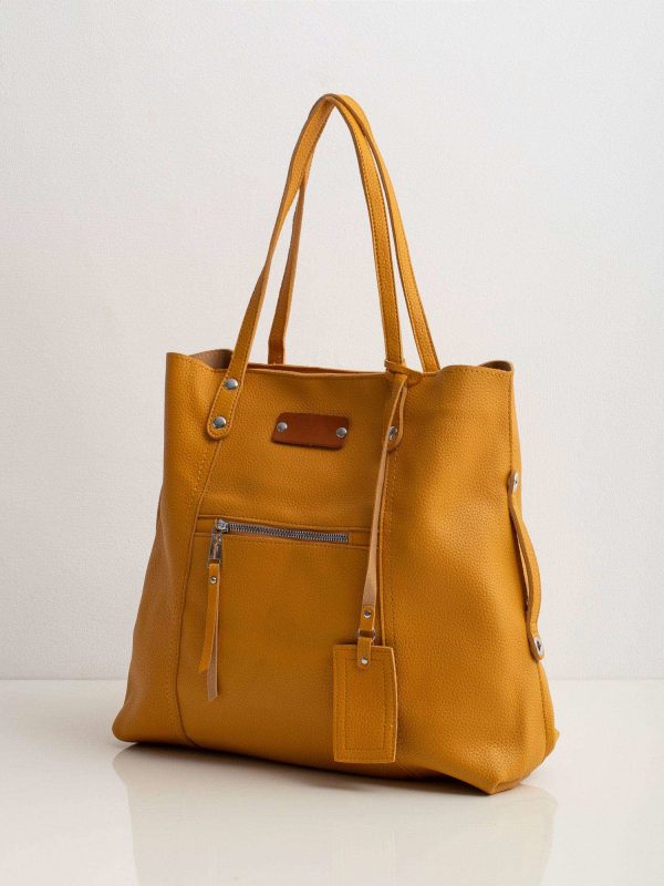 Yellow Eco Leather Ladies Bag