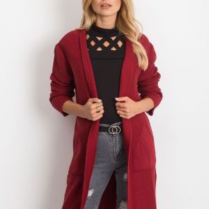 RUE PARIS Destiny Burgundy sweater