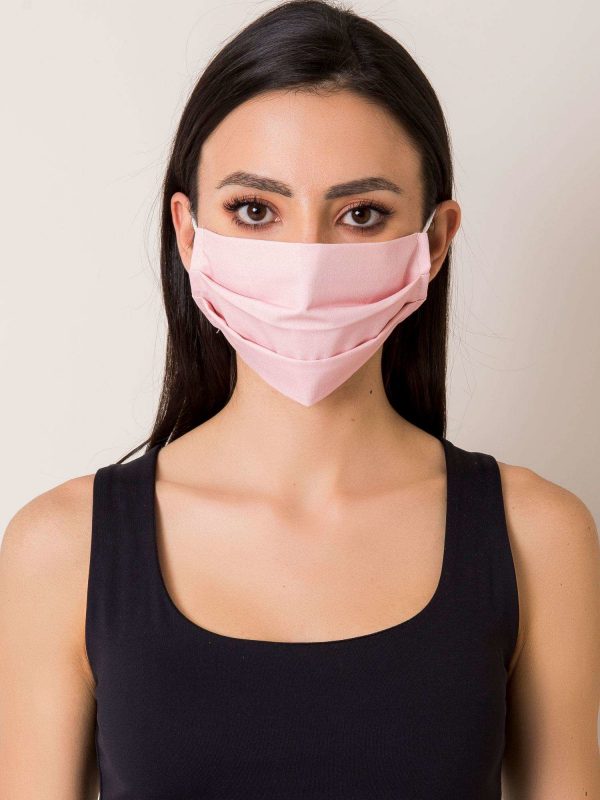 Light pink smooth protective mask