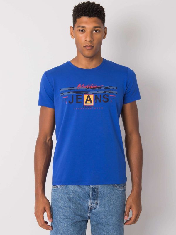 Men's Dark Blue T-Shirt with Round Neck Royce