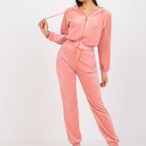 Pink velour set with Marie pants