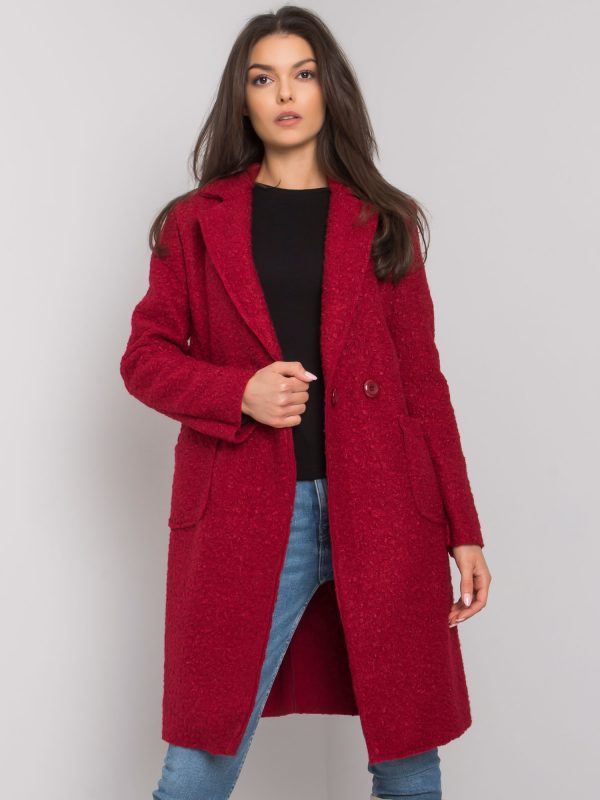 Burgundy classic coat Damme OCH BELLA