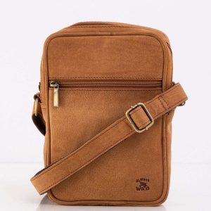 Men's Camel Leather Bag