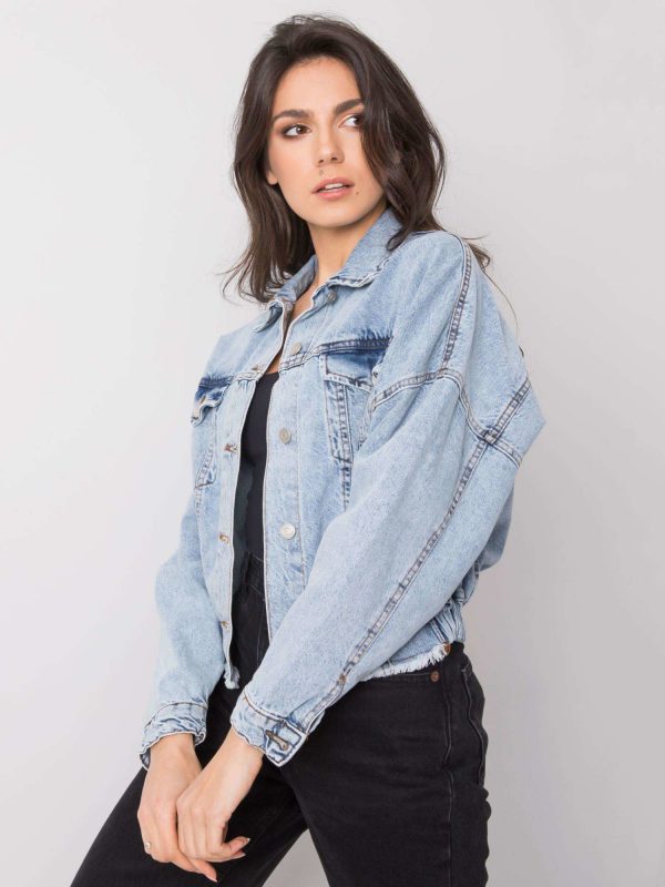 Light blue short denim jacket Faenza RUE PARIS