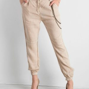 Beige linen pants