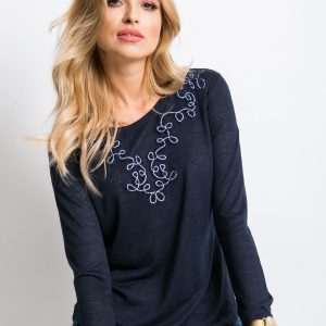 RUE PARIS Navy blue blouse Joan