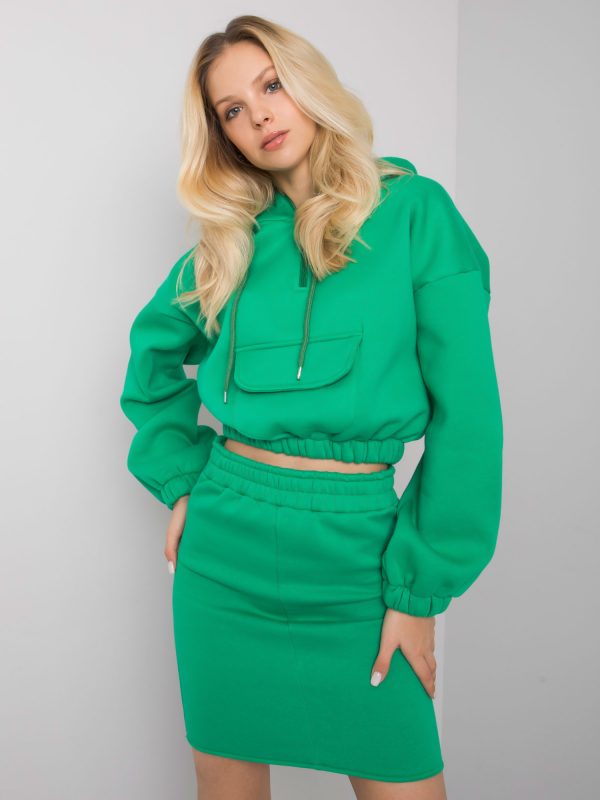 Green set with skirt Emilie