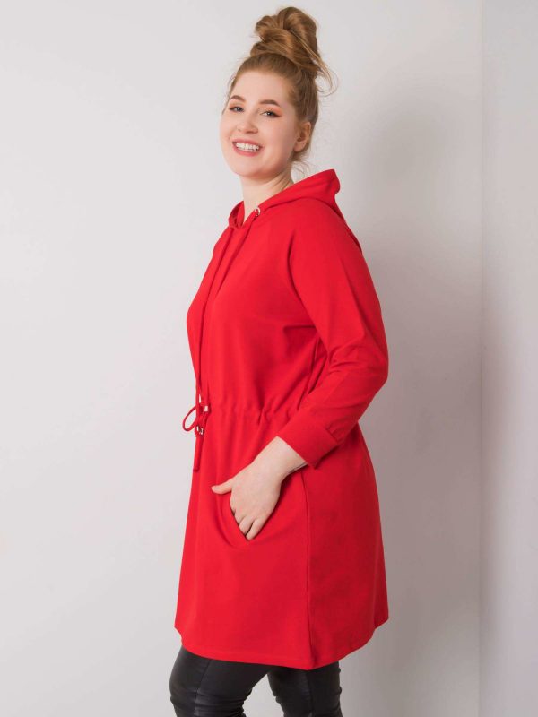 Norina Red Plus Size Hoodie