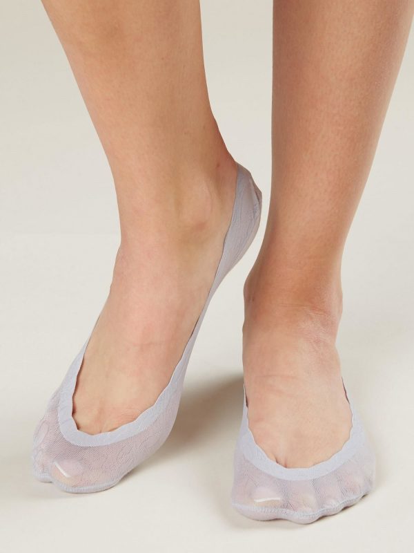 Light gray bamboo ballerinas socks