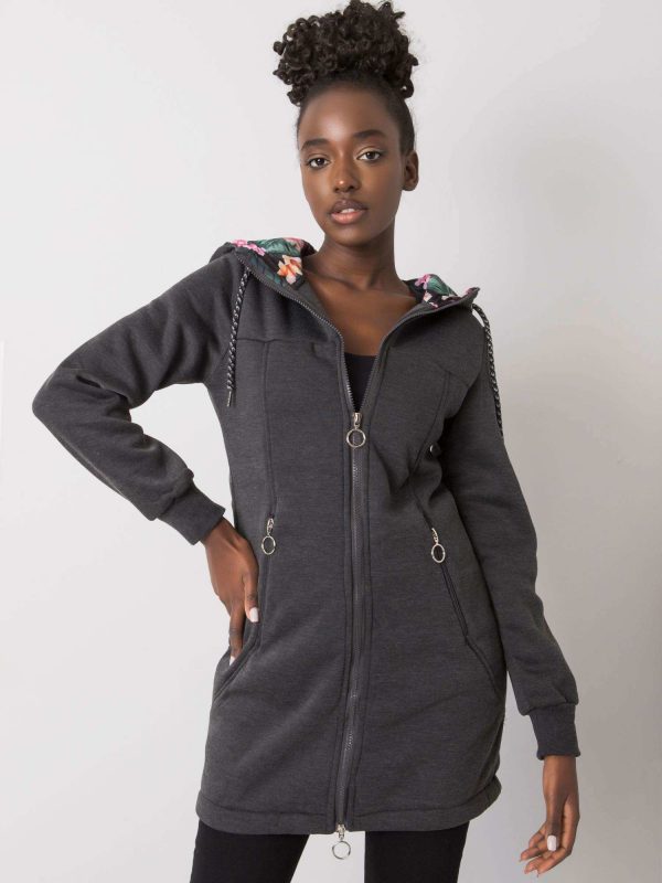 Sandee Dark Grey Insulated Hoodie