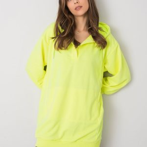 Fluo Yellow Hoodie Olive