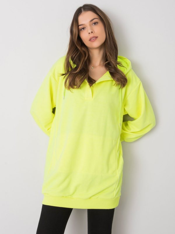 Fluo Yellow Hoodie Olive